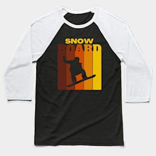 Retro Snowboard Baseball T-Shirt